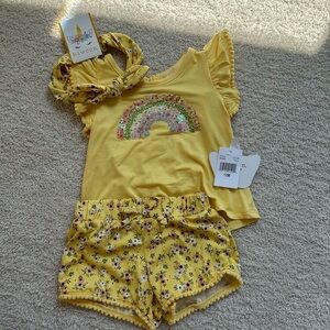 Two piece set and matching headband NWT